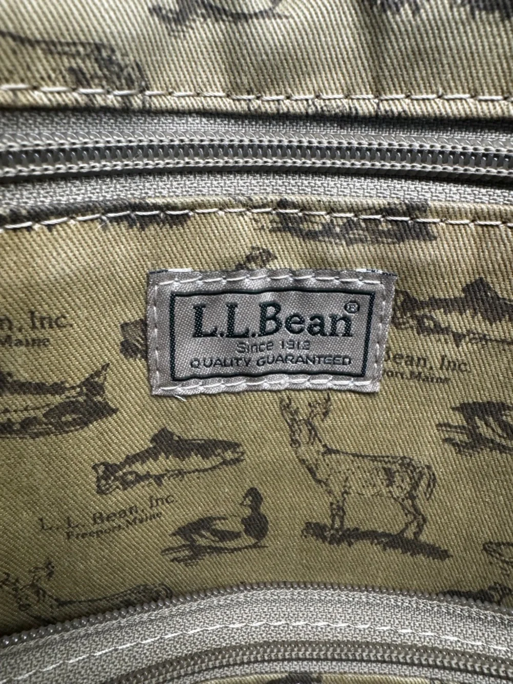 RARE VINTAGE LL Bean Field & Town Woven Leather Large Tote Bag Black 15
